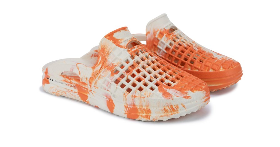 Garrett Leight Glco X Lusso Cloud Scenario Slide Orange Tie Dye Kleidung & Accessoires