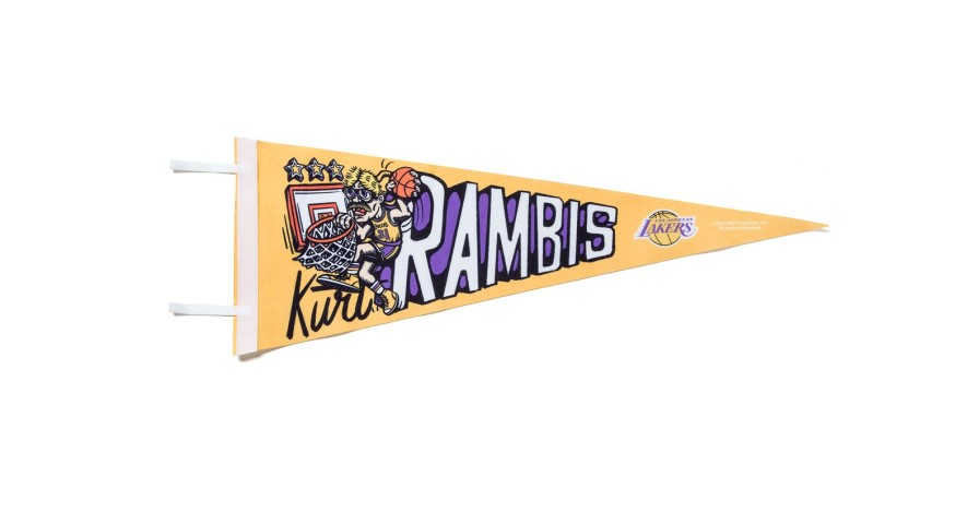 Garrett Leight Glco X Mitchell & Ness Rambis Lakers Pennant Kleidung & Accessoires