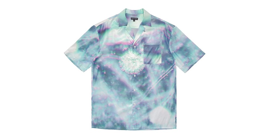 Garrett Leight Glco X Metalwood Shirt Seafoam Kleidung & Accessoires